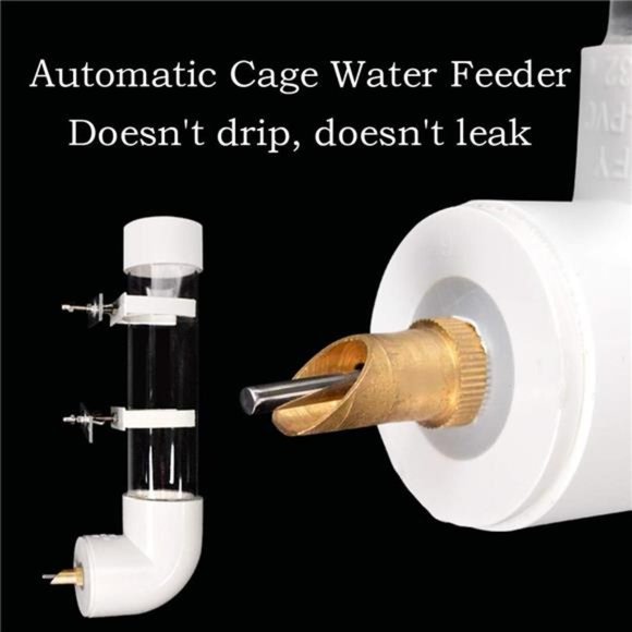 Bird Drinker Waterer Parrot Automatic Drinking Device for Parakeet Cockatiel - Picture 3 of 7